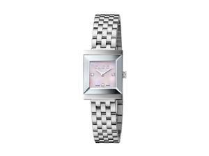 Gucci G Frame Timeless Mother of Pearl Dial Steel Ladies Watch YA128401 Gucci G Frame Timeless Mother of Pearl Dial Steel Ladies Watch YA128401