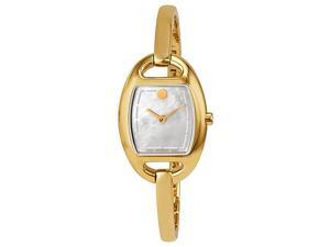 Movado Museum Mother of Pearl Dial Gold-Tone Steel Bangle Ladies Watch 0606608 Movado Museum Mother of Pearl Dial Gold-Tone Steel Bangle Ladies Watch 0606608