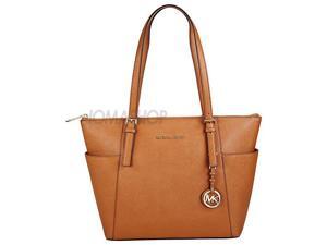 Michael Kors Jet Set Saffiano Tote in Luggage Michael Kors Jet Set Saffiano Tote in Luggage