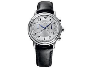 Raymond Weil Freelancer Chrono Silver Dial Black Leather Watch 4830-STC-05659 Raymond Weil Freelancer Chrono Silver Dial Black Leather Watch 4830-STC-05659