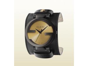 Gucci Grammy XL Black Leather Cuff Mens Watch YA133202 Gucci Grammy XL Black Leather Cuff Mens Watch YA133202