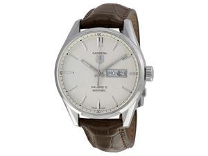 Tag Heuer Carrera Silver Dial Brown Leather Mens Watch WAR201BFC6291 Tag Heuer Carrera Silver Dial Brown Leather Mens Watch WAR201BFC6291