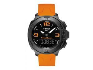 Tissot T-Race Touch Black Dial Orange Rubber Mens Watch T0814209705702 Tissot T-Race Touch Black Dial Orange Rubber Mens Watch T0814209705702