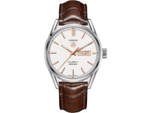 Tag Heuer Carrera White Dial Brown Alligator Leather Mens Watch WAR201DFC6291 Tag Heuer Carrera White Dial Brown Alligator Leather Mens Watch WAR201DFC6291