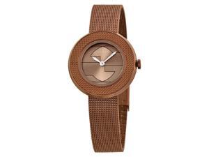 Gucci U-Play Brown Dial PVD Stainless Steel Ladies Watch YA129520 Gucci U-Play Brown Dial PVD Stainless Steel Ladies Watch YA129520