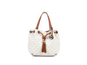 Michael Kors Jet Set Gathered Large Tote Handbag in Vanilla - Cream Michael Kors Jet Set Gathered Large Tote Handbag in Vanilla - Cream