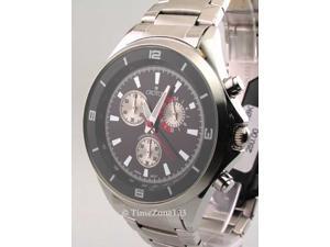 Mens Croton Steel Chrono Tachymeter Watch CC311239SSBK Mens Croton Steel Chrono Tachymeter Watch CC311239SSBK