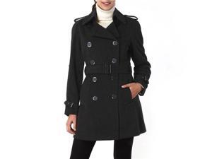 Phistic Women's Cashmere Blend Belted Trench Coat in Black or Dark Gray Phistic Women's Cashmere Blend Belted Trench Coat in Black or Dark Gray