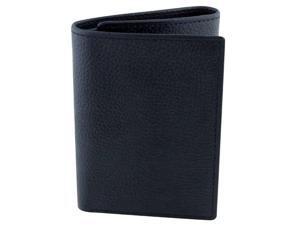 BGSD Men's Classic Black Pebble Grain Leather Trifold Wallet BGSD Men's Classic Black Pebble Grain Leather Trifold Wallet