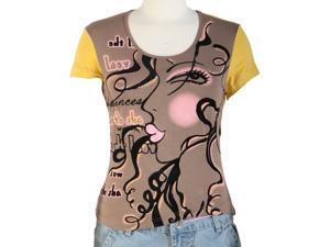 Jessie G. Women's Printed Scoop Neck Tee - Brown Medium Jessie G. Women's Printed Scoop Neck Tee - Brown Medium