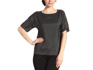 Jessie G. Women's 'Paige' Button Sleeve Shirt - Charcoal 6 Jessie G. Women's 'Paige' Button Sleeve Shirt - Charcoal 6