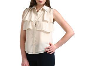 Jessie G. Women's 'Jamie' Tiered Chiffon Blouse - Beige 4 Jessie G. Women's 'Jamie' Tiered Chiffon Blouse - Beige 4
