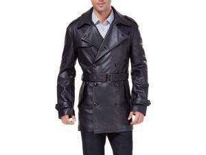 BGSD Men's "Damian" New Zealand Lambskin Leather Trench Coat BGSD Men's "Damian" New Zealand Lambskin Leather Trench Coat