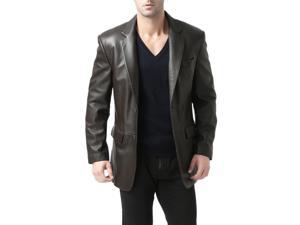BGSD Men's "Richard" Classic Two-Button New Zealand Lambskin Leather Blazer BGSD Men's "Richard" Classic Two-Button New Zealand Lambskin Leather Blazer