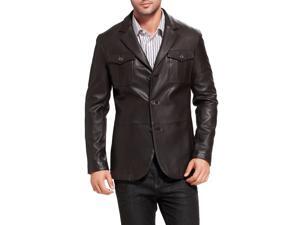 BGSD Men's "Corey" Military Style New Zealand Lambskin Leather Blazer BGSD Men's "Corey" Military Style New Zealand Lambskin Leather Blazer