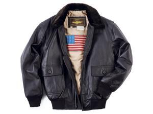 Landing Leathers Men's Navy G-1 Leather Flight Bomber Jacket Landing Leathers Men's Navy G-1 Leather Flight Bomber Jacket