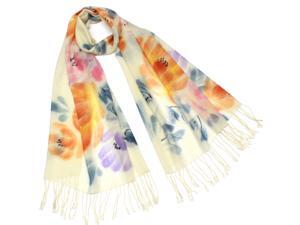 Dahlia Women's Wool Blend Scarf - Chinese Peony Blooming Dahlia Women's Wool Blend Scarf - Chinese Peony Blooming