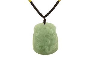 Dahlia Hand Carved Jade Dragon Pendant Necklace Dahlia Hand Carved Jade Dragon Pendant Necklace