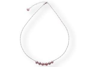 Six Degrees Cultured Pearl on Silver Chain Necklace, Lavender Six Degrees Cultured Pearl on Silver Chain Necklace, Lavender