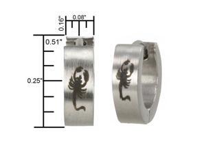 Stainless Steel Scorpion Huggie Hoop Earrings Stainless Steel Scorpion Huggie Hoop Earrings