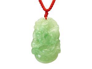 Hand Carved Jadeite Jade Chinese Zodiac Amulet Pendant Necklace - Pig Hand Carved Jadeite Jade Chinese Zodiac Amulet Pendant Necklace - Pig