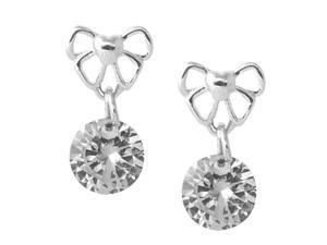 Cute Bow Tie Cubic Zirconia Stud Earrings Cute Bow Tie Cubic Zirconia Stud Earrings