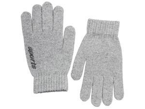 Men's Solid Color Knitted Wool Acrylic Blend Gloves - Light Gray Men's Solid Color Knitted Wool Acrylic Blend Gloves - Light Gray