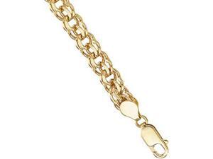 CleverSilver's 14K Yellow Gold Solid Large Charm Bracelet- CleverSilver's 14K Yellow Gold Solid Large Charm Bracelet-