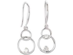 14K White Gold .04Cttw Diamond Earrings 14K White Gold .04Cttw Diamond Earrings