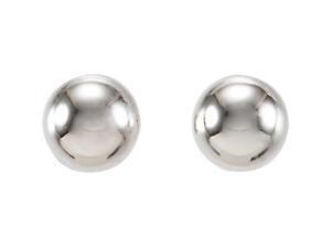 14K White Gold 06.00 mm Ball Earring W/Bright Finish And Backs 14K White Gold 06.00 mm Ball Earring W/Bright Finish And Backs