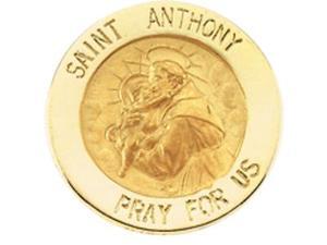 CleverSilver's 14K Yellow Gold St. Anthony Lapel Pin5. 0 0 Mm CleverSilver's 14K Yellow Gold St. Anthony Lapel Pin5. 0 0 Mm