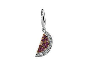 14K White Gold 14Kw/Rose Rhodiumium Plate Genuine Pink Sapphire 14K White Gold 14Kw/Rose Rhodiumium Plate Genuine Pink Sapphire