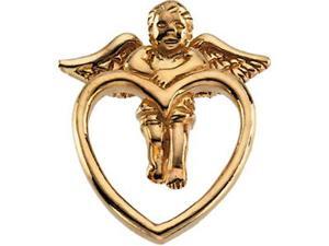 CleverSilver's 14K Yellow Gold Angel Lapel Pin6. 5 0X14. 5 0 Mm CleverSilver's 14K Yellow Gold Angel Lapel Pin6. 5 0X14. 5 0 Mm