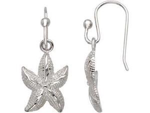 Starfish Earrings Sterling Silver Pair 19.04X12.14 mm Starfish Earrings Sterling Silver Pair 19.04X12.14 mm