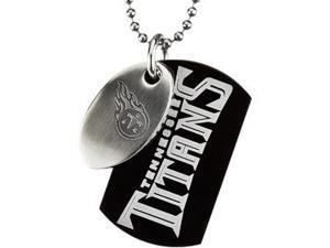 Stainless Steeltennessee Titans Team Name & Logo Double Dog Tag W/Chain 45.00mm Stainless Steeltennessee Titans Team Name & Logo Double Dog Tag W/Chain 45.00mm