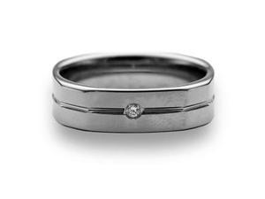 CleverEve Tungsten Nation 6mm 1-Grooved Band Genuine .03 Ct. 2mm Diamond Tungsten Ring(8.5) CleverEve Tungsten Nation 6mm 1-Grooved Band Genuine .03 Ct. 2mm Diamond Tungsten Ring(8.5)