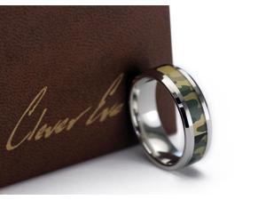 CleverEve Designer Series 8mm Cobalt Ring w/ 4mm Green Camouflage Military Band (10.5) CleverEve Designer Series 8mm Cobalt Ring w/ 4mm Green Camouflage Military Band (10.5)