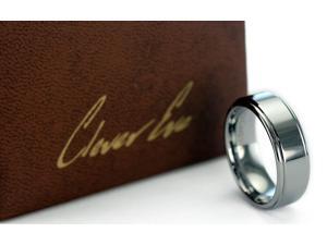 CleverEve Tungsten Nation 8.0mm Mens Tungsten Ring High Polished Mirror Stepped Edge Tungsten Wedding Band (12) CleverEve Tungsten Nation 8.0mm Mens Tungsten Ring High Polished Mirror Stepped Edge Tungsten Wedding Band (12)