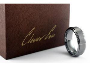 CleverEve Tungsten Nation 8mm Tungsten Carbide Ring Brushed & Polished Center Stepped Edge Tungsten Wedding Band (Sz 8 to 13) CleverEve Tungsten Nation 8mm Tungsten Carbide Ring Brushed & Polished Center Stepped Edge Tungsten Wedding Band (Sz 8 to 13)