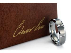 CleverEve Tungsten Nation 7.0mm Tungsten Ring Laser Grooved Stone Finish Tungsten Wedding Band (9) CleverEve Tungsten Nation 7.0mm Tungsten Ring Laser Grooved Stone Finish Tungsten Wedding Band (9)