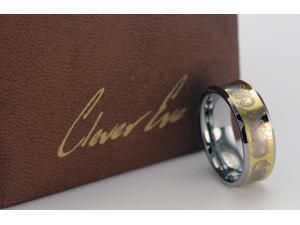 CleverEve Tungsten Nation 8mm Tungsten Ring Gold Plated Laser Etched Golden Dragon Prosperity Band (9) CleverEve Tungsten Nation 8mm Tungsten Ring Gold Plated Laser Etched Golden Dragon Prosperity Band (9)