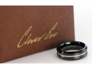 CleverEve Tungsten Nation 7mm Tungsten Ring Black Plated Grooved High Polished Center Tungsten Wedding Band (11) CleverEve Tungsten Nation 7mm Tungsten Ring Black Plated Grooved High Polished Center Tungsten Wedding Band (11)