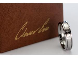 CleverEve Tungsten Nation 6mm Tungsten Ring Laser Etched Wave Pattern & 2 Grooves Polished Tungsten Wedding Band (8.5) CleverEve Tungsten Nation 6mm Tungsten Ring Laser Etched Wave Pattern & 2 Grooves Polished Tungsten Wedding Band (8.5)
