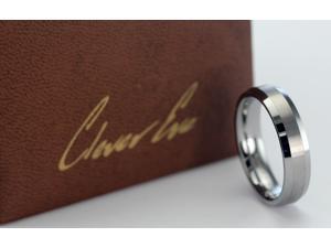 CleverEve Tungsten Carbide Ring Brushed and Polished Finish size 8 CleverEve Tungsten Carbide Ring Brushed and Polished Finish size 8