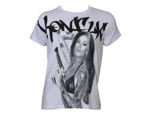 Konflic Men's Gun-Wielding Woman Muscle T-Shirt - White Konflic Men's Gun-Wielding Woman Muscle T-Shirt - White