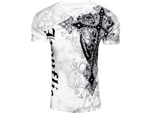 Konflic NWT Men's Giant Cross Graphic Designer MMA Muscle T WHT-2X Konflic NWT Men's Giant Cross Graphic Designer MMA Muscle T WHT-2X