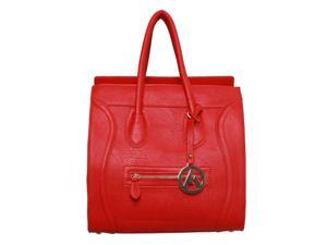 Womens Designer "Poitiers" Tote Structured Shoulder Handbag - Red Womens Designer "Poitiers" Tote Structured Shoulder Handbag - Red