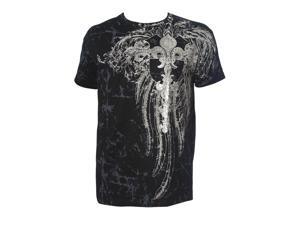 Konflic Mens Giant Tribal Cross MMA Muscle T-shirt - Black - X-Large Konflic Mens Giant Tribal Cross MMA Muscle T-shirt - Black - X-Large