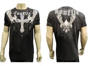Konflic NWT Men's Griffin Cross Emblem Graphic MMA Muscle T-shirt, Black, L Konflic NWT Men's Griffin Cross Emblem Graphic MMA Muscle T-shirt, Black, L