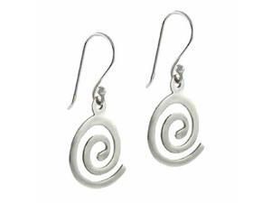 Sterling Silver Swirl Hypnosis Dangle Earrings Sterling Silver Swirl Hypnosis Dangle Earrings